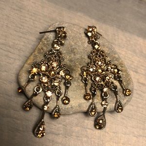 Chandalier Earnings, faux gem stone